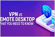 Remote Access to Shared Storage VPN vs. Remote Deskto